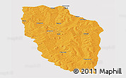 Political Panoramic Map of Cuchi, cropped outside