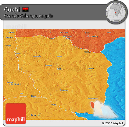 Political Panoramic Map of Cuchi