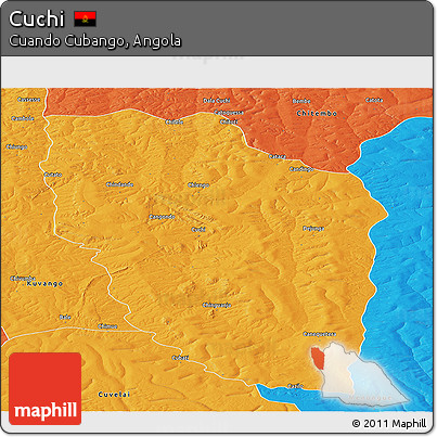 Political Panoramic Map of Cuchi