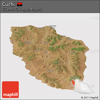 Satellite Panoramic Map of Cuchi, cropped outside