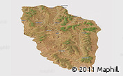 Satellite Panoramic Map of Cuchi, cropped outside