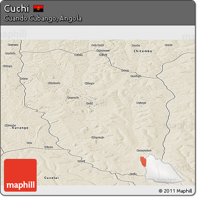 Shaded Relief Panoramic Map of Cuchi