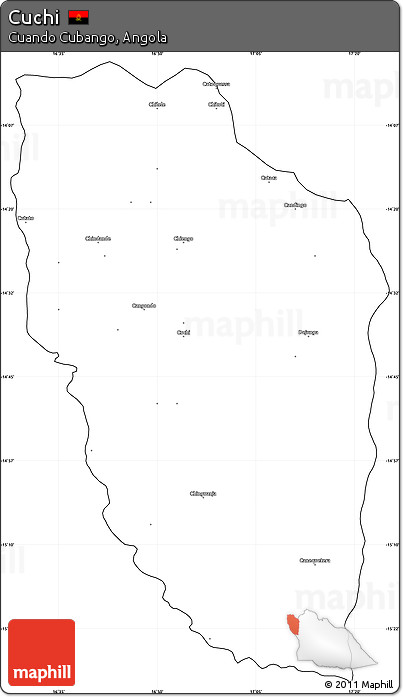 Blank Simple Map of Cuchi, cropped outside