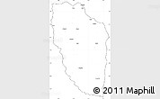 Blank Simple Map of Cuchi, cropped outside