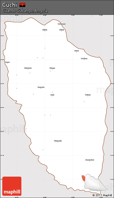 Classic Style Simple Map of Cuchi, cropped outside