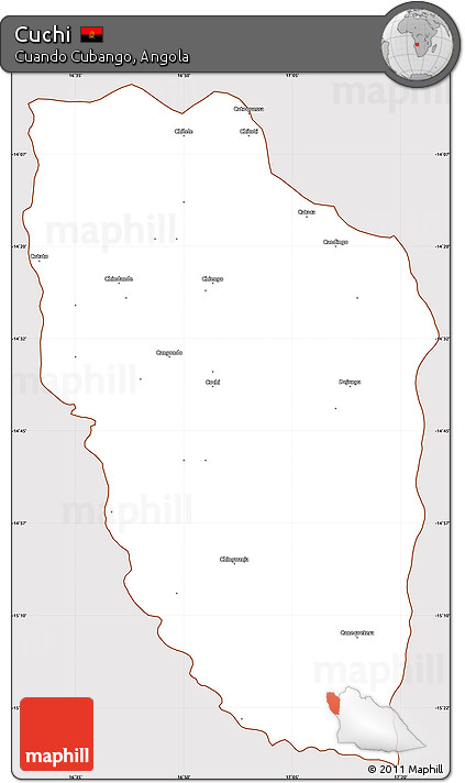 Classic Style Simple Map of Cuchi, cropped outside