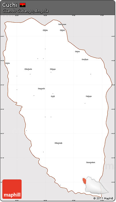 Classic Style Simple Map of Cuchi, cropped outside