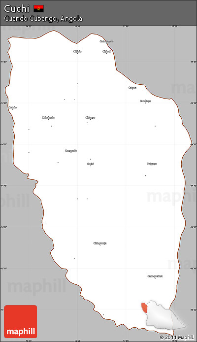 Gray Simple Map of Cuchi, cropped outside