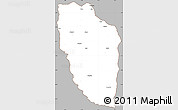 Gray Simple Map of Cuchi, cropped outside