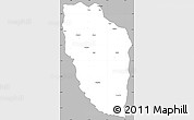 Gray Simple Map of Cuchi, single color outside