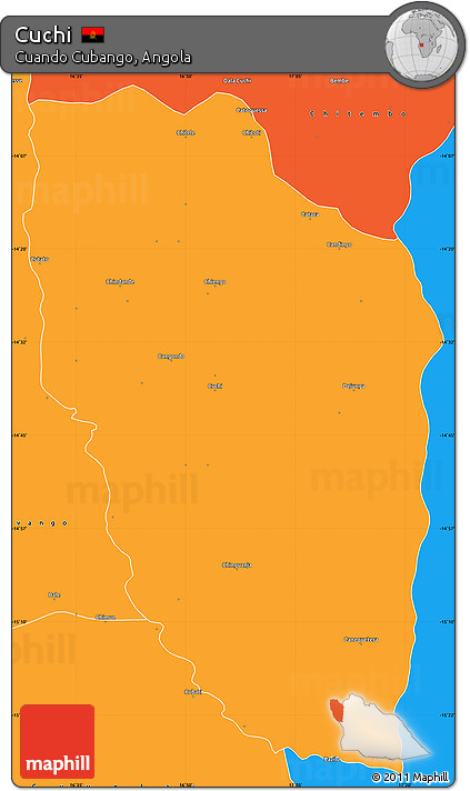 Political Simple Map of Cuchi