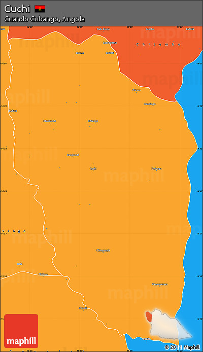 Political Simple Map of Cuchi