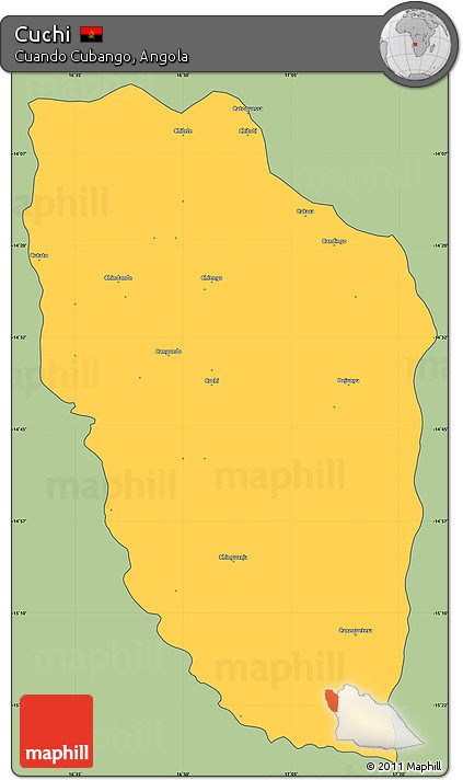 Savanna Style Simple Map of Cuchi, cropped outside