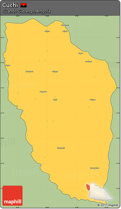 Savanna Style Simple Map of Cuchi, cropped outside
