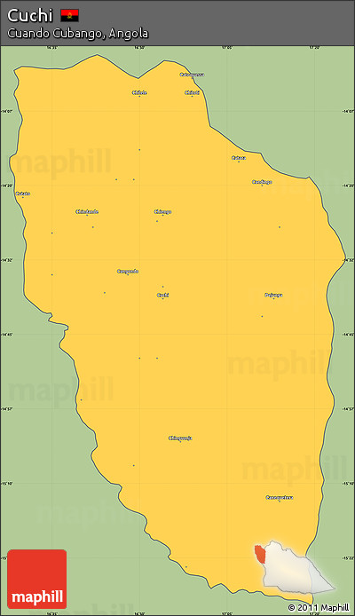 Savanna Style Simple Map of Cuchi, cropped outside