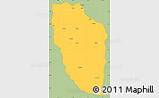 Savanna Style Simple Map of Cuchi, single color outside