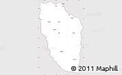 Silver Style Simple Map of Cuchi, cropped outside