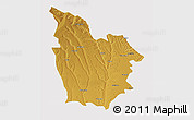 Physical 3D Map of Cuito Cuanavale, cropped outside