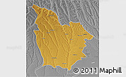Physical 3D Map of Cuito Cuanavale, desaturated