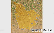 Physical 3D Map of Cuito Cuanavale, satellite outside
