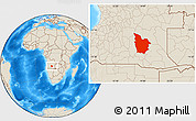 Shaded Relief Location Map of Cuito Cuanavale