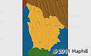 Political Map of Cuito Cuanavale, darken
