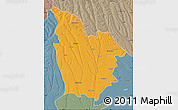 Political Map of Cuito Cuanavale, semi-desaturated