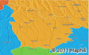 Political Panoramic Map of Cuito Cuanavale