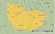 Savanna Style Panoramic Map of Cuito Cuanavale