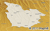 Shaded Relief Panoramic Map of Cuito Cuanavale, physical outside