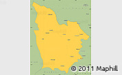 Savanna Style Simple Map of Cuito Cuanavale