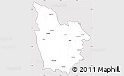 Silver Style Simple Map of Cuito Cuanavale, cropped outside