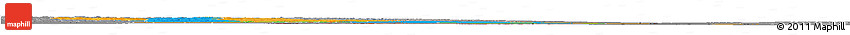 Political Horizon Map of Cuando Cubango, desaturated