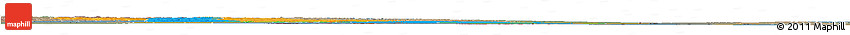 Political Horizon Map of Cuando Cubango, semi-desaturated