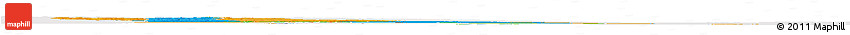 Political Horizon Map of Cuando Cubango, single color outside