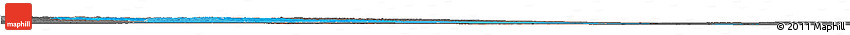 Political Shades Horizon Map of Cuando Cubango, darken, desaturated
