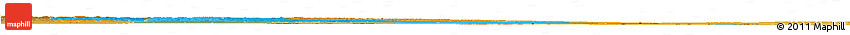 Political Shades Horizon Map of Cuando Cubango, physical outside
