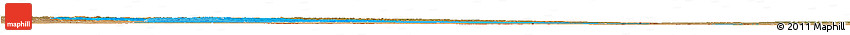 Political Shades Horizon Map of Cuando Cubango, satellite outside