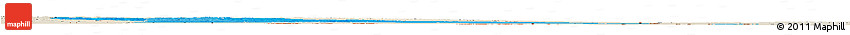 Political Shades Horizon Map of Cuando Cubango, shaded relief outside