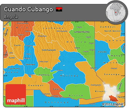 Political Map of Cuando Cubango