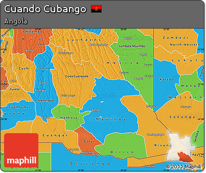 Political Map of Cuando Cubango