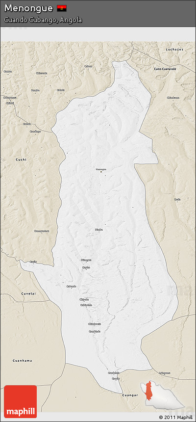 Classic Style 3D Map of Menongue