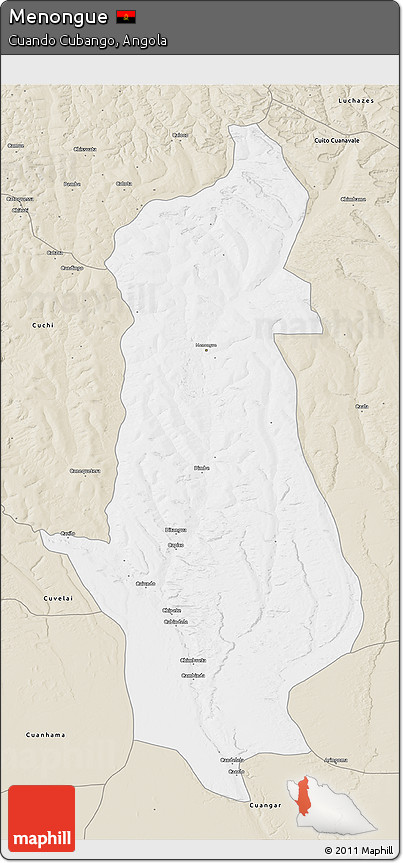 Classic Style 3D Map of Menongue