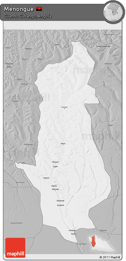 Gray 3D Map of Menongue
