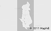 Gray 3D Map of Menongue, single color outside