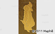Physical 3D Map of Menongue, darken
