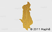 Physical 3D Map of Menongue, single color outside