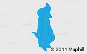 Political 3D Map of Menongue, cropped outside