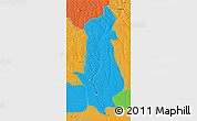 Political 3D Map of Menongue