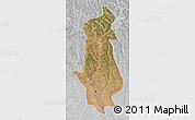 Satellite 3D Map of Menongue, lighten, desaturated